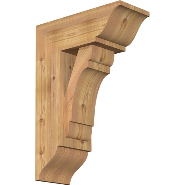 Ekena Millwork Olympic Traditional Smooth Bracket w/ Offset Brace, Western Red Cedar, 7 1/2"W x 18"D x 26"H BKT0806X18X26OLY01SWR - main